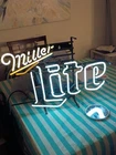 Miller Lite Neon Light-Up Bar Sign Vintage, Wall-Mounted Very Big 48 Inches Wide