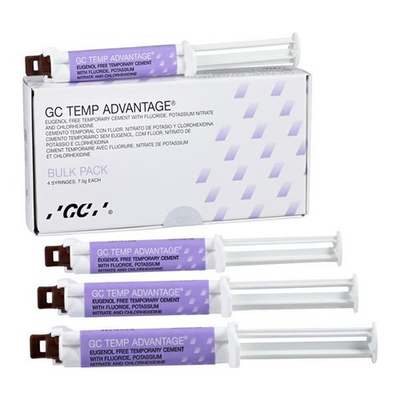 #ad GC 136507 Temp Advantage Temporary Cement with Fluoride Syringes 7.5 Gm 4 Pk $117.76