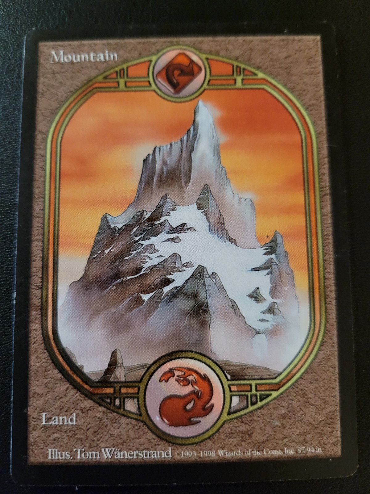 MTG Mountain 1998 Unglued UGL Full Art Basic Land LP Tom Wanerstrand Magic The G