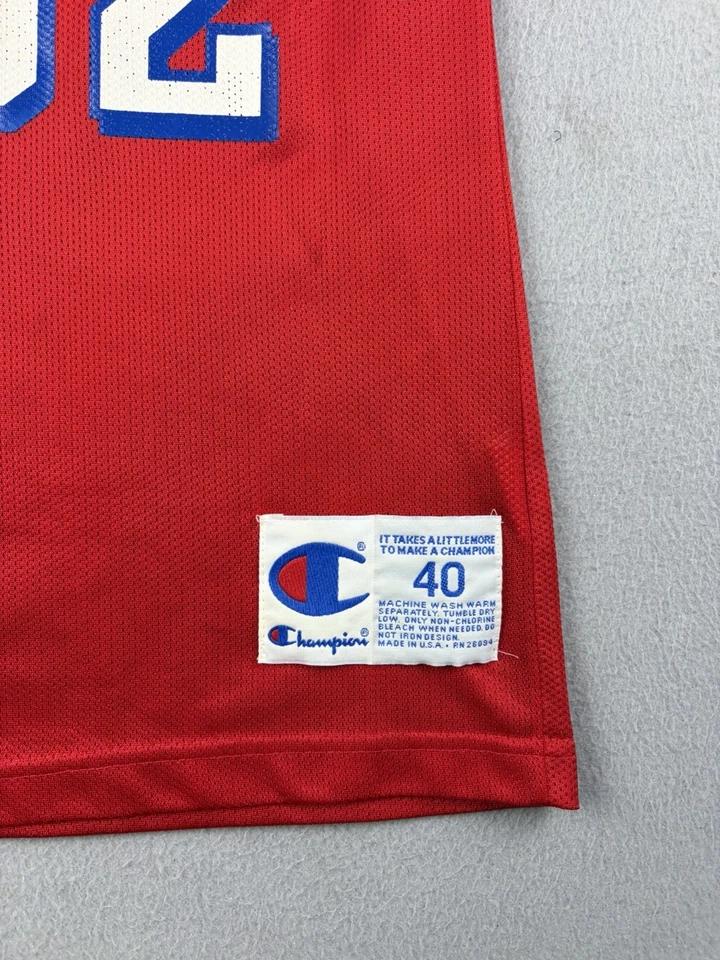 Camiseta de Colección Campeón Philadelphia 76ers Charles Barkley #34 Talla 40 Roja NBA Foto 3 de 4