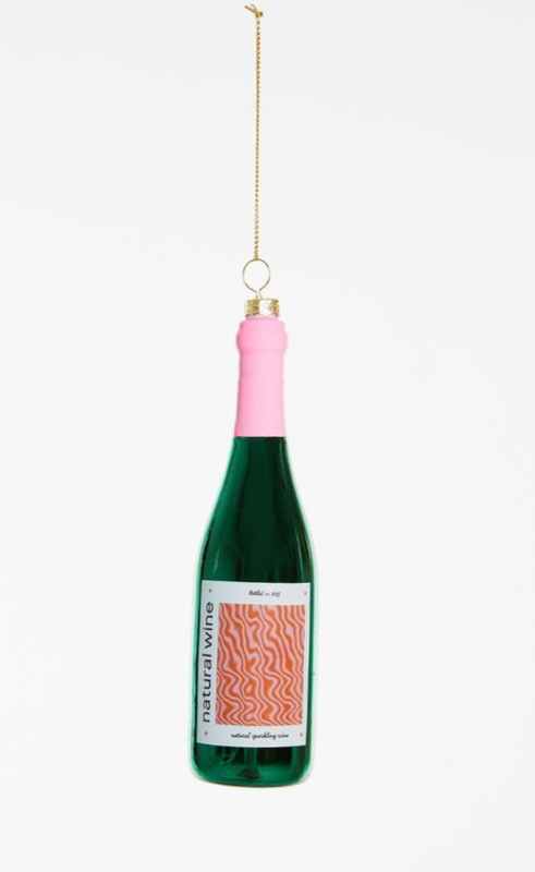 Yup In De Boom Christmas Ornament "Natural Wine" Wine Champagne bottle