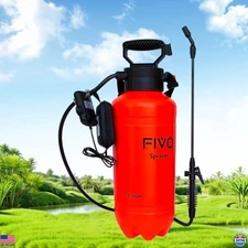 2-Gallon Battery & Manual Sprayer - 5000mAh Rechargeable Power Bank & Strap