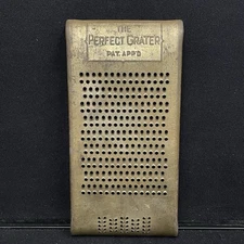 The Perfect Grater Cheese Grater Rustic Decor 9”x4 3/4” Pre Owned Vintage 1930s