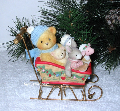Cherished Teddies BRIAN Look Out Snow Here We Go 1999 Figurine - GUC