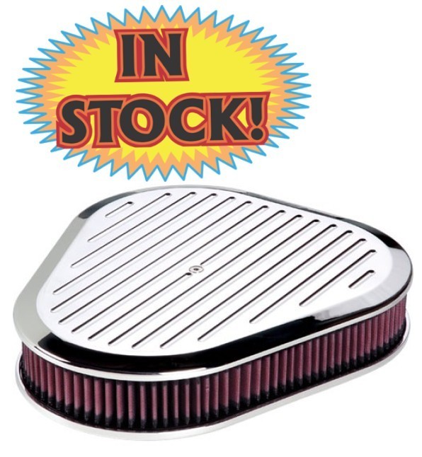 Billet Specialties 15720 - Ball Milled Polished Triangle Air Cleaner