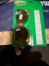 NOS Vintage Newport Cigarette sunglasses fluorescent Orange/Black Acrylic Lenses