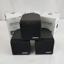 Lot 3 Bose Lifestyle/Acoustimass Redline Single Cube Surround Speakers RCA In