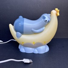 FAO Schwarz Blue Sloth  Moon Night Light Projection Sound Machine USB, VIDEO 