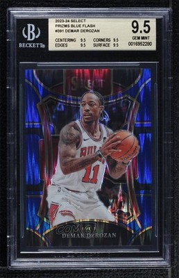 2023 Panini Select Mezzanine Level Blue Flash Prizm /99 DeMar DeRozan #391 3hd
