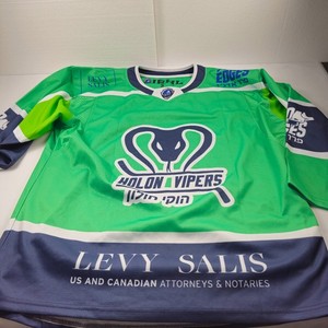 Holon Vipers IEHL Hockey Jersey Green Blue Ice Arena Pro Edges Sz S