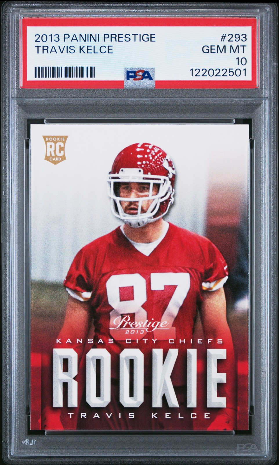 2013 PANINI PRESTIGE #293 TRAVIS KELCE PSA 10