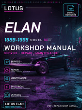Lotus Elan 1989 1990 1991 1992 1993 1995 Workshop Repair Service Manual
