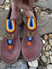 Vera Pelle Size US 7 Eu 38 Italian Leather Ha...