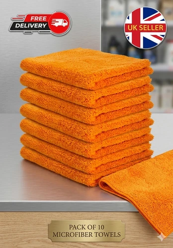 10x Edgeless Microfibre Cloths Flawless Microfiber Car Detailing Wash Cloth Pack - Picture 1 of 8
