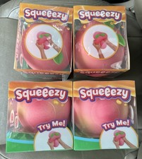 Lot of 4 - Sunny Days Viral TikTok Squeezy Squishy Peach X4 NEW - FREE SHIPPING