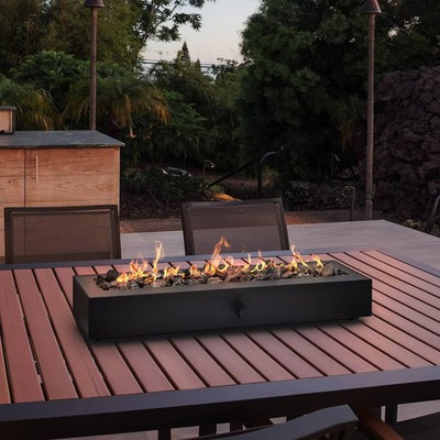 28'' Outdoor Tabletop Fireplace Black - Threshold