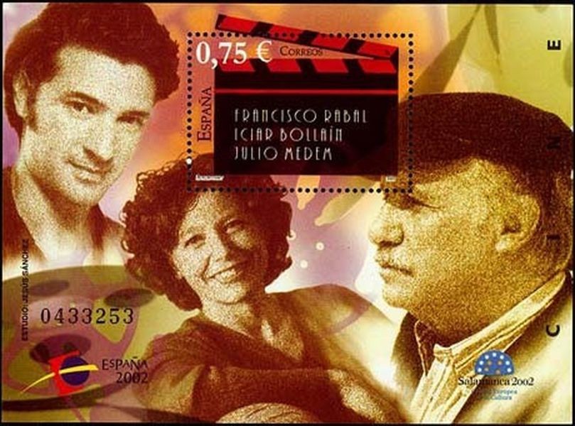 España 2002 Edifil 3944 Sello ** HB Cine Paco Rabal, Claqueta, Iciar Bollain