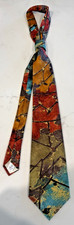Chicago Neckwear Vintage Necktie Abstract Retro Metallic Look 80's Made In USA