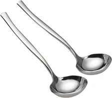 Idotry 2-Piece Stainless Steel Gravy Soup Spoon, Ladle Soup, Small... 