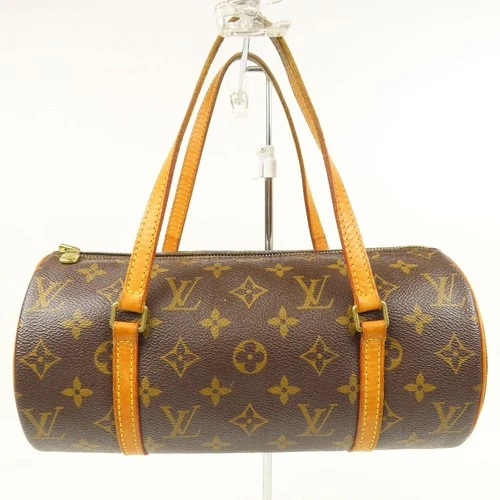 LOUIS VUITTON  Monogram Papillon 26 vintage Handbag vachetta leather101499