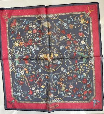 Hermes Pierres d'Orient et d'Occident 45 Silk Chiffon Scarf Tags No Box Unused.