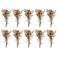 10 St&uuml;ck Mini-Rosen, getrocknete Blumen, Baby-Atem, Boho, DIY-Geschenk, Orange