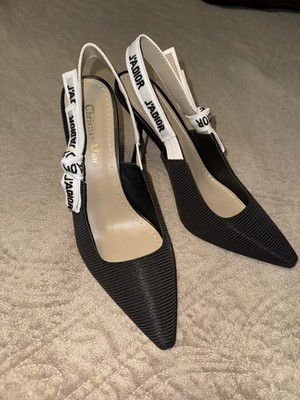 Dior J Adior Black Pointed Slingback Heel size 37