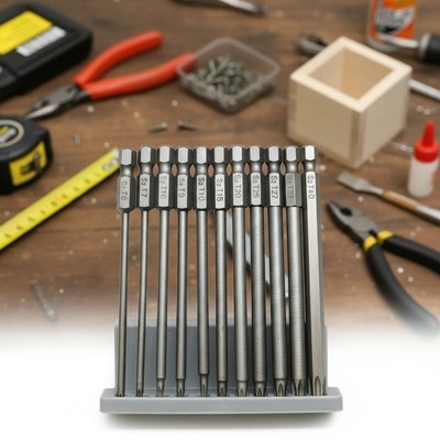 11-Piece Long Torx Screwdriver Bit Set with Magnetizable Heads for Easy Use