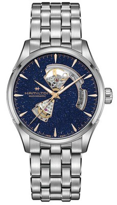 New Hamilton JazzMaster Open Heart  Blue Dial 42 MM Men's Watch H32705140