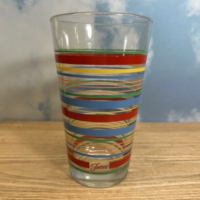 Fiestaware Coordinates 14oz. Glassware Cooler Scarlet MultiColor Striped Tumbler