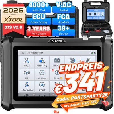 XTOOL D7S 2.0 Profi OBD2 Diagnosegerät Bidirektionaler Alle System ECU Codierung