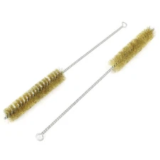 29cm Length 25mm Diameter Brass Wire Tube Cleaning Brush 2 Pcs