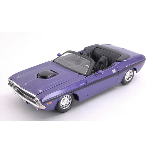 DODGE CHALLENGER R/T CONVERTIBLE 1970 METALLIC PURPLE 1:24 Maisto Auto Stradali - Immagine 2 di 4