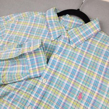 Ralph Lauren Shirt Mens XL Multicolor Plaid Long Sleeve Button Down Pony Preppy