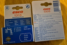 Klammern Tacker   esco   6mm     1200 Stück   Rücken 11,4mm  Stahl