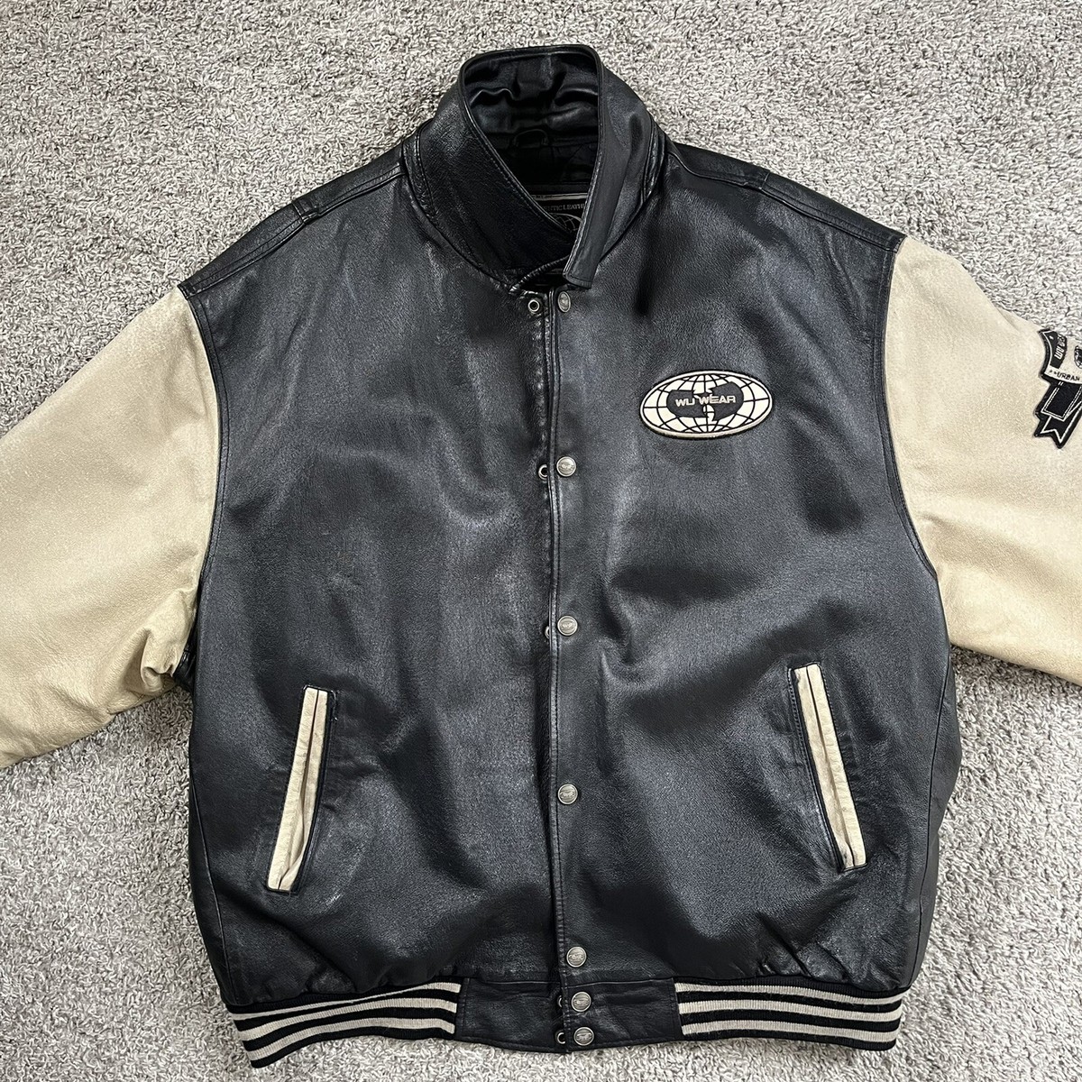 🔴Wu-Wear Jacket Size 4XL Wu-Tang 90's Rare Vintage Leather Rza
