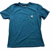 Carhartt Pocket T Shirt Loose Fit Tee Mens , Dark Teal Blue Spring 2023