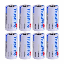 8pcs TrustFire CR123A 123A 85177 Lithium Battery 1400mAh 3.0V Batteries EXP 2036