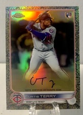 2022 Topps Chrome Gilded Rookie Blue Gold Etch CURTIS TERRY RC Auto /99