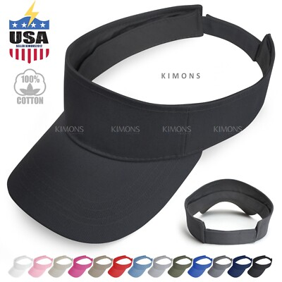 #ad Visor Sun Plain Hat Sports Cap Colors Golf Tennis Beach Adjustable Summer VS $8.99