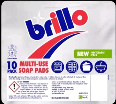 2x10er Pack Brillo Mehrzweck Seifenpads für Küche, Bad, Outdoor viele mehr.