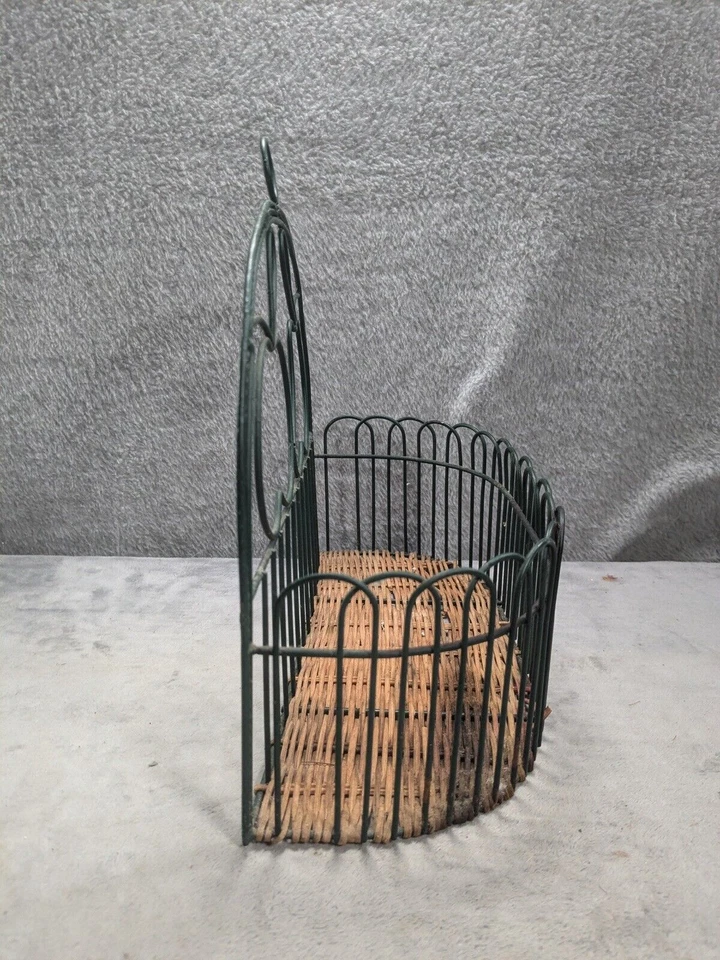 Vintage Apple Basket Metal Rustic Decor Country Farmhouse Hanging Basket 9” Tall - Image 4 of 4