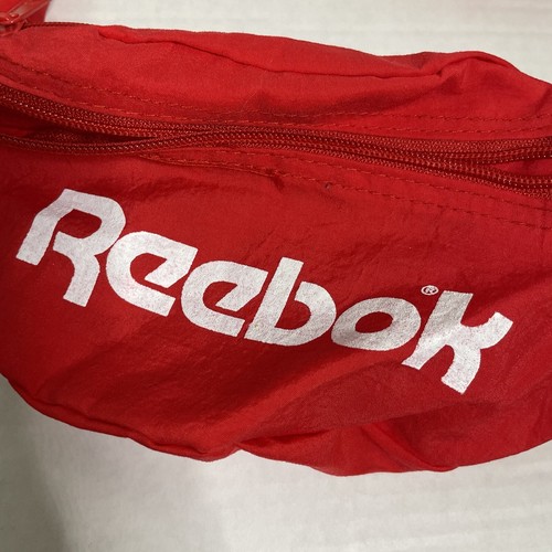 NWT Vintage Reebok Red Nylon Fanny Pack Belt Bag Adjustable Strap - Picture 2 of 5