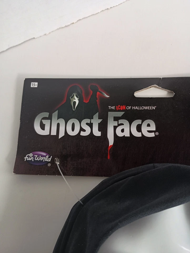 Ghost Face Mask Scream Horror Movie Creepy Halloween Fun World Costume NEW - Image 4 of 4