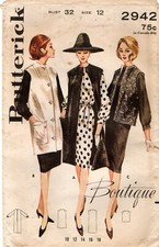 Vtg 1963 Butterick 2942 Boutique Shift Dress ...