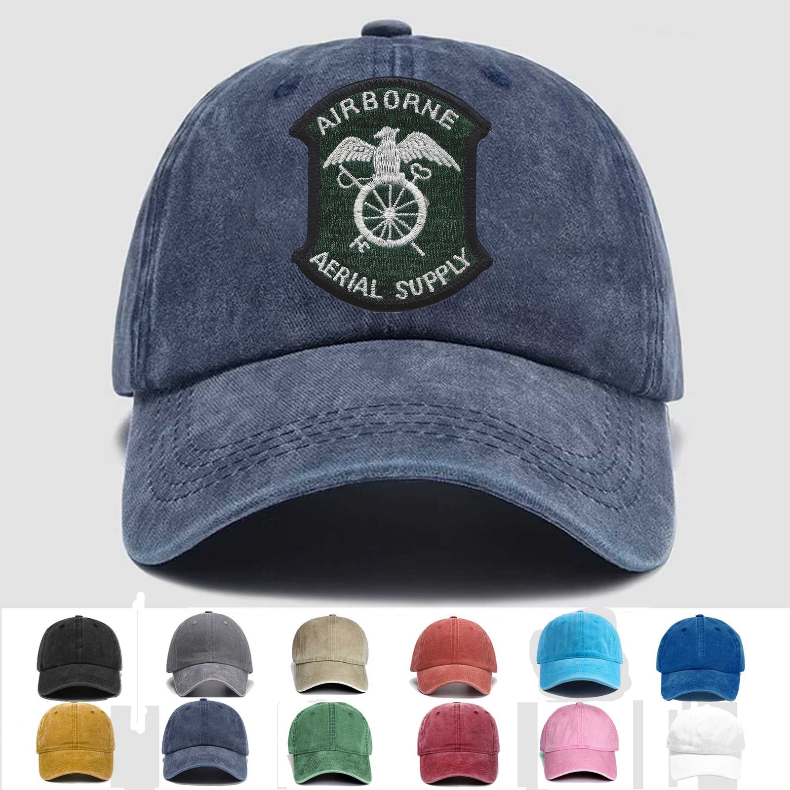 Custom Embroidered Hat Army Air Airborne Aerial Supply, Veteran Cap, Trucker Hat