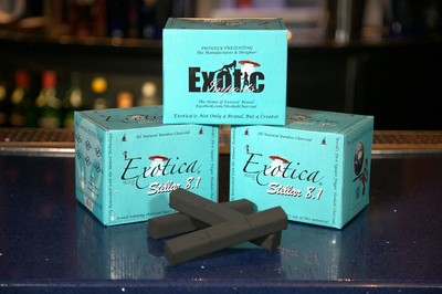 2 boxes 75pc 1.25kg Exotica Natural Bamboo Charcoal Scored Hookah Shisha Coals