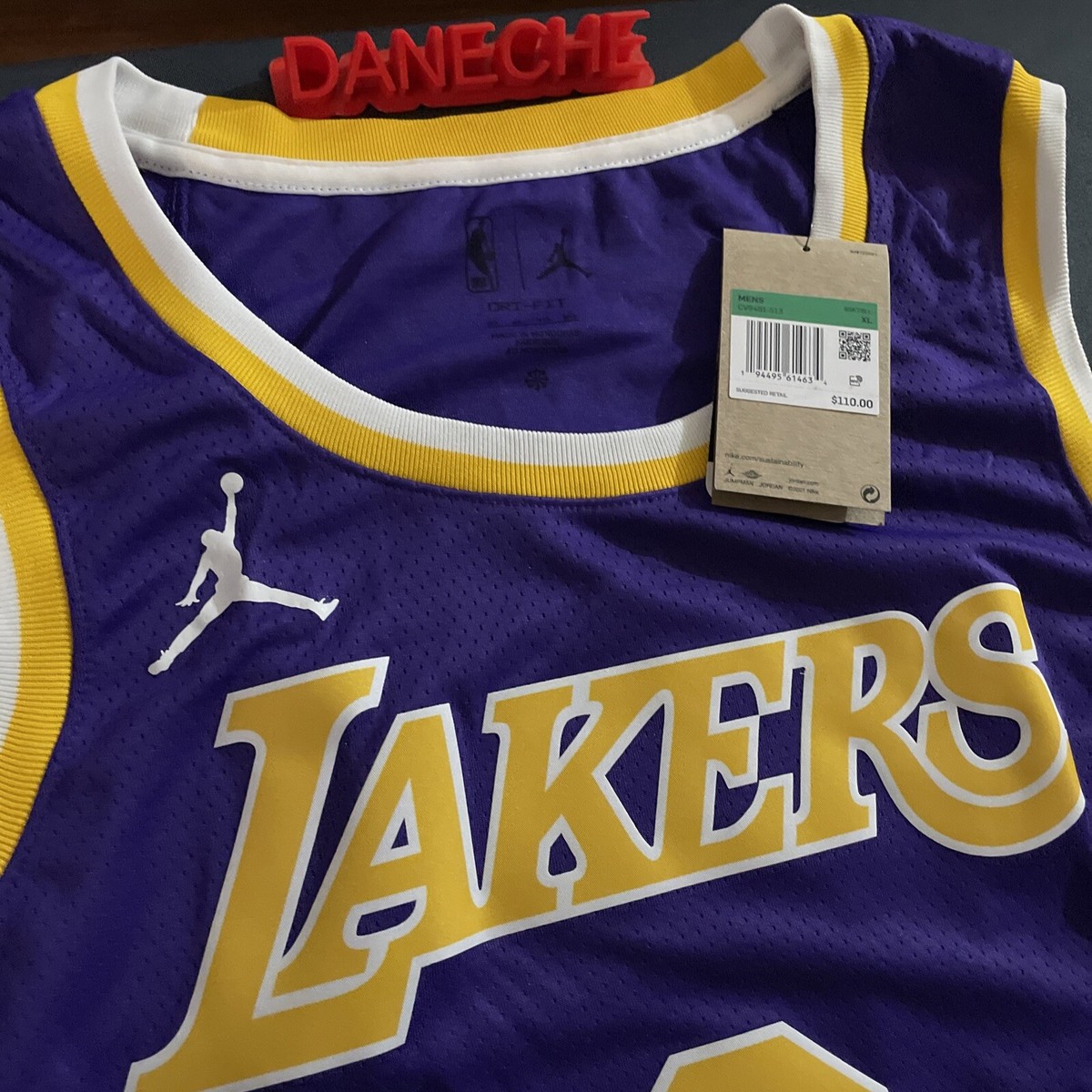 LeBron James LA Lakers Nike Jordan 21-22 #6 Swingman Jersey XL