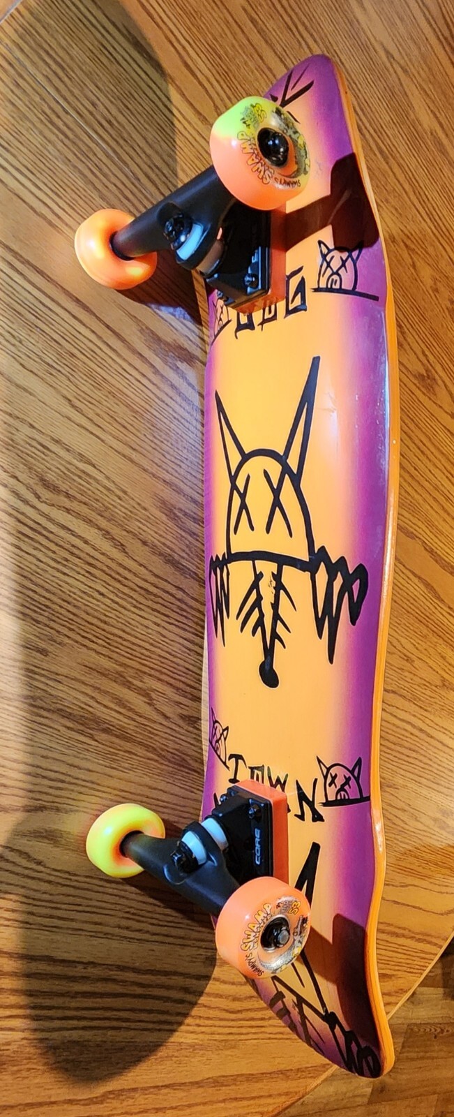 Dogtown Jay Adams "Rat Face" Skateboard w/Clear Grip Over Stickers, Snot Wheels