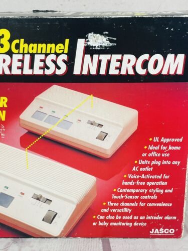 Vintage JASCO 3-Channel Wireless Intercom Model 1810 Home & Office New - Picture 2 of 11